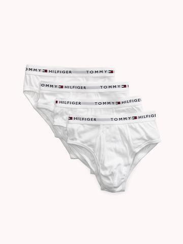 Férfi Tommy Hilfiger Pamut classics brief 4pk Briefs Fehér | HU 1325NWY